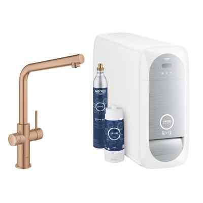 GROHE Blue Home vandanlæg med Duo L-tud vandhane i børstet Warm Sunset